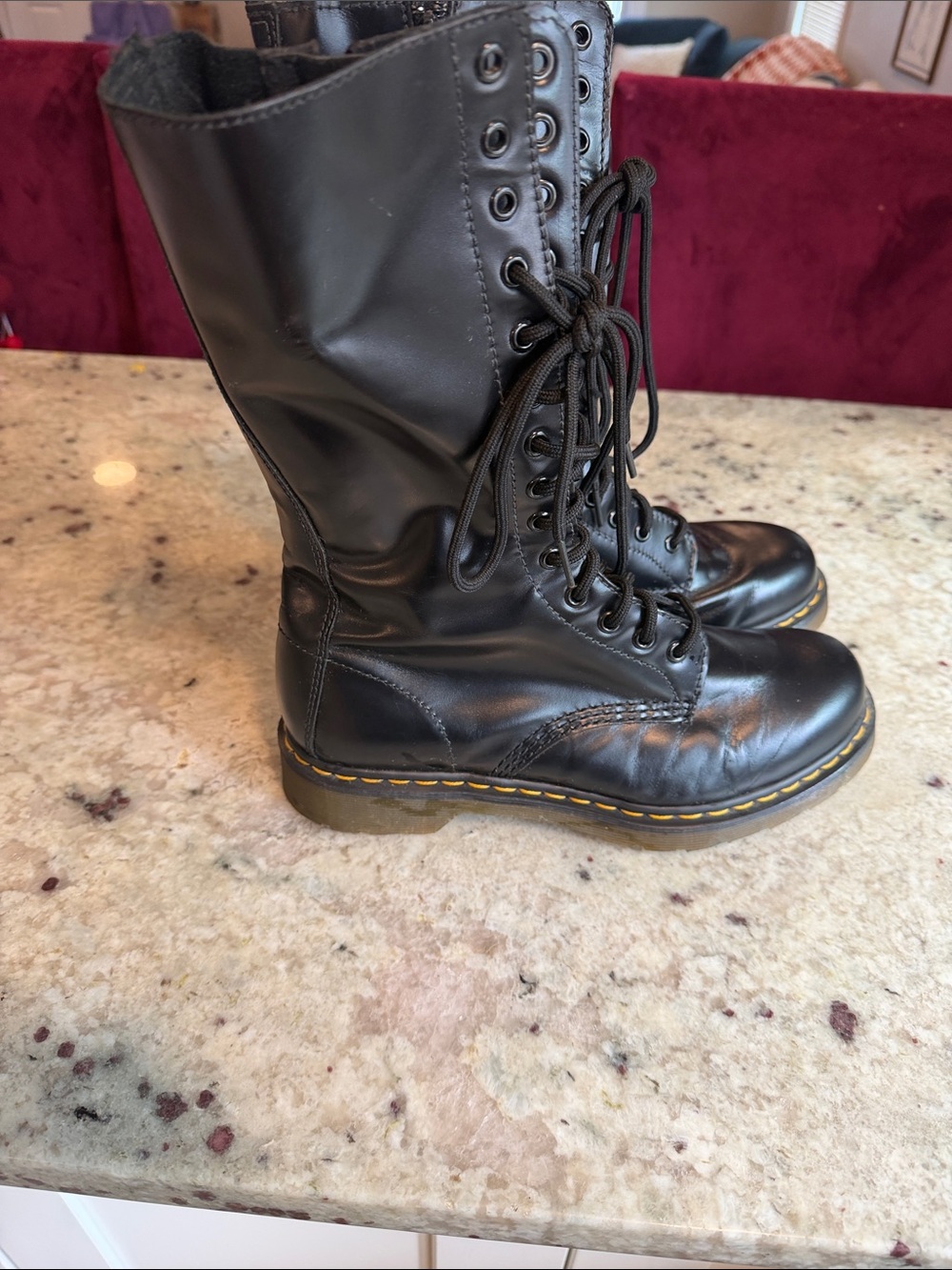 Dr. Martens 1914 14-Eye Smooth Leather Tall Boots